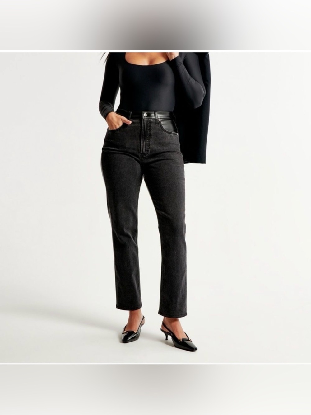 Abercrombie & Fitch High-Rise Faux-Leather Pants